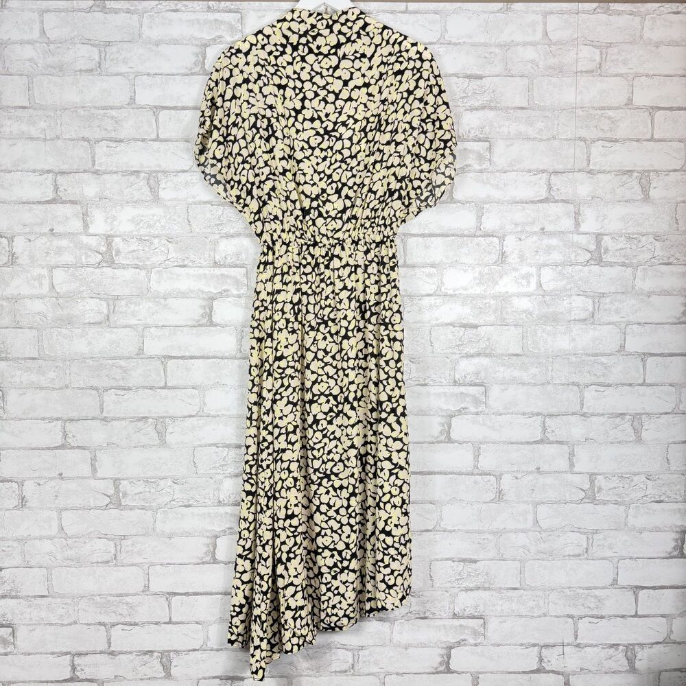 STOCKHOLM ATELIER & OTHER STORIES Floral Asymmetrical Satin Midi Dress sz 4